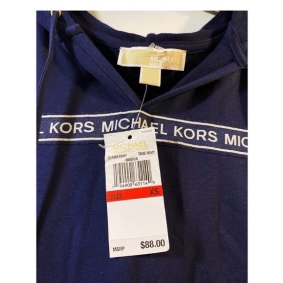 MICHAEL KORS Navy Hooded Dress - Picture 6 of 8